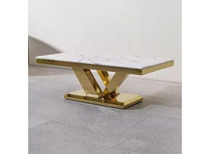 Couchtisch Design Dësch Wunnzëmmer Luxus Couchtischen Miwwelen 130x70 Metall