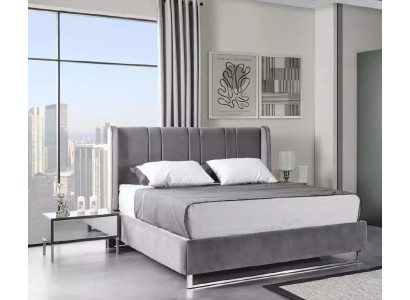 Schlofzëmmer Set Bett 2x Nuetsdëscher Holz Miwwelen 3tlg Modern Design Sets