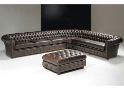 Klassesch Ecksofa Eckcouch Couch Sofa Polster Lieder Sëtz Chesterfield Garnitur