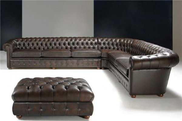 Klassesch Ecksofa Eckcouch Couch Sofa Polster Lieder Sëtz Chesterfield Garnitur