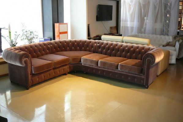 Ecksofa Chesterfield Sofa Garnitur Eck Eck Canapé Polster Sëtz Sofa Garnitur Nei