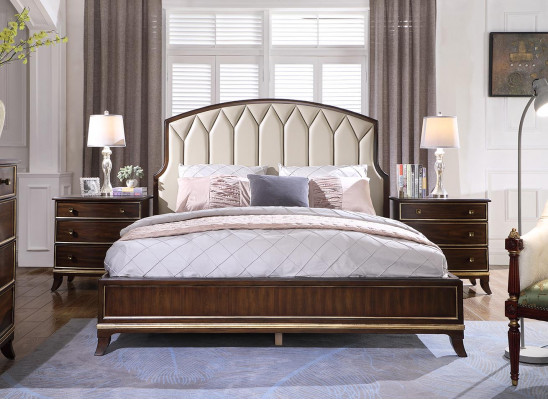 Bett 2x Nuetsdëscher Kommode Schlofzëmmer Set Design Luxus nei 4tlg