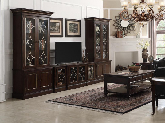 Wunnzëmmer Set 2x Vitrin TV Stänner Couchtisch Set Wunnmangel Modern