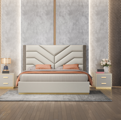 Bett Design Luxus Duebbel Better 180x200cm Schlofzëmmer Modern Nei