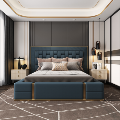 Modern Better Luxus Schlofzëmmer Neit Bett Design Luxus Blo Duebelbett