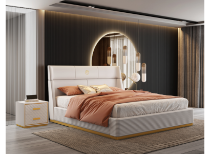 Designer-Bett Schlofzëmmer Duebelbett Better Luxus Polster Hotel Nei