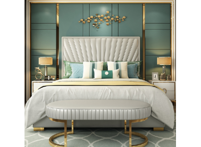 Holzdesign Bett Duebel Luxus Modernen Hotel Gestell Schlofzëmmer Neit