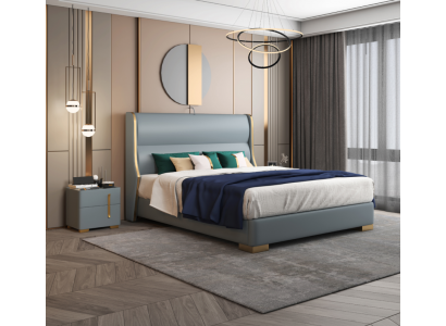 Bett Duebel Schlof Zëmmer Holz 180x200cm Bett Polster Design Luxus