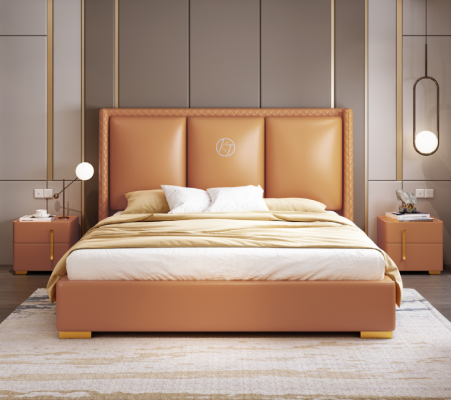 Duebelbett Schlofzëmmer Bett Luxus Miwwelen Duebel Bett Hotel Ariichtung