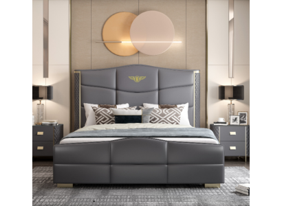 Duebelt Design Bett Modernes Hotel Luxus Schlofzëmmer Miwwel Bettrahmen