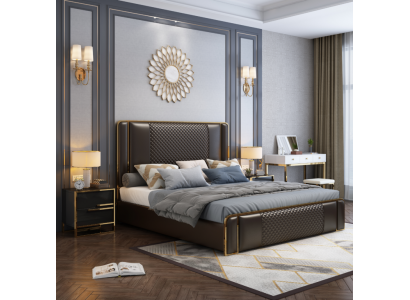 Bett, Duebelbett, Better, Miwwel, Ariichtung, Schlofzëmmer, Luxus Design