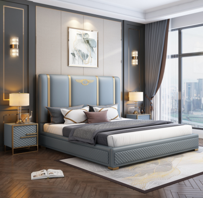 Duebelbett Bett Luxus Holz Bettgestelle Bettrahmen Miwwel Design Modern