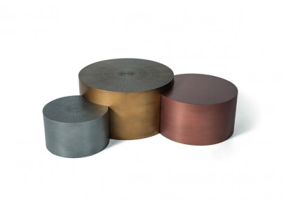 Luxus Dësch Set 3x Ronndëscher Modern Wunnzëmmer Bäizëschtendëscher