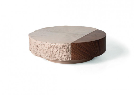 Luxus Canapé-Dësch modern Miwwelen fir Wunnzëmmer Design Ronn Form Holz