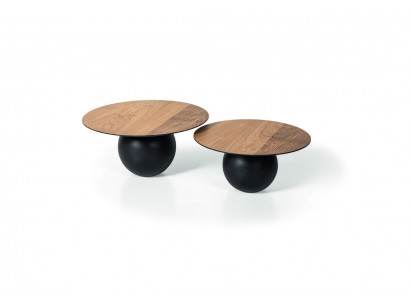 Set vun 2x Designer-Biedenzësch Couchtisch Wunnzëmmerzësch Niewenzësch Ronn