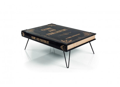Designer Couchtisch Wunnzëmmermiwwel Schwaarzen Loftbuch Luxus Dësch