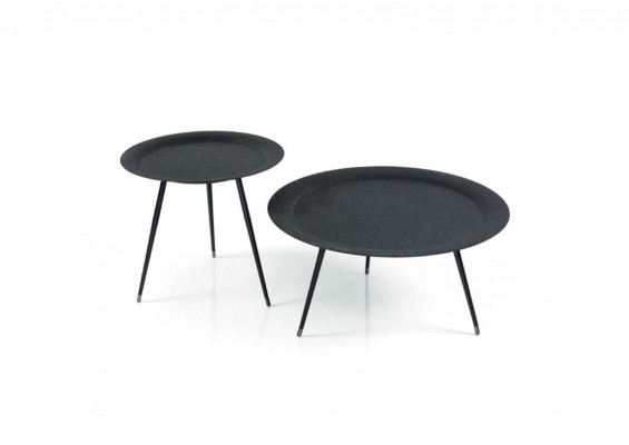 Designer Séier Set 2x Wunnzëmmer Edelstahl Schwaarz Modern Luxus