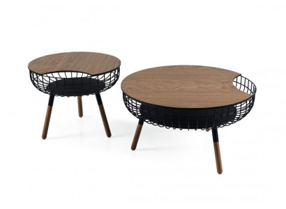 Stilvoll Duebel Set 2x Couchtisch Design Wunnzëmmertësch Brong Dësch