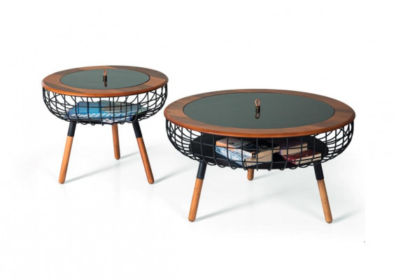 Luxus Couchtisch Design Kaffisdësch Wunnzëmmerdësch Set 2x brong 2tlg.