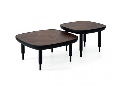Designer Kaffisdësch Set 2x Kaffisdësch Wunnzëmmer Holz Miwwel Dësch 2tlg