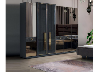 Designer Kleederschaf Schlofzëmmer Miwwelen Modern Holz Schaf Luxus