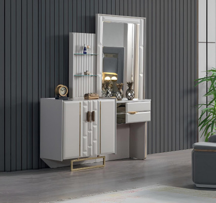 Schminktisch mat Spigel Schlofzëmmer Neit Luxus Miwwelsdesign Ariichtung