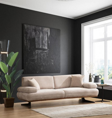 Sëtzegrupp Sofa Viersëtzer Modern Drésëtzer Canapé Wunnzëmmer Fauteuil Neit