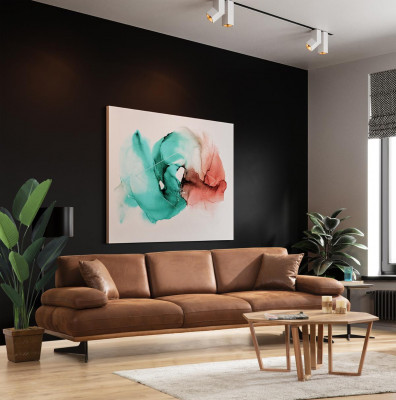 Viersëtzer Sofa Canapé Modernen Design Stoff Luxus Wunnzëmmer Polstersofa