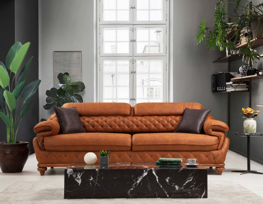 Dreisëtzeger Sofa Couch Wunnzëmmer Polstersofa Modernen Design Luxusmébel