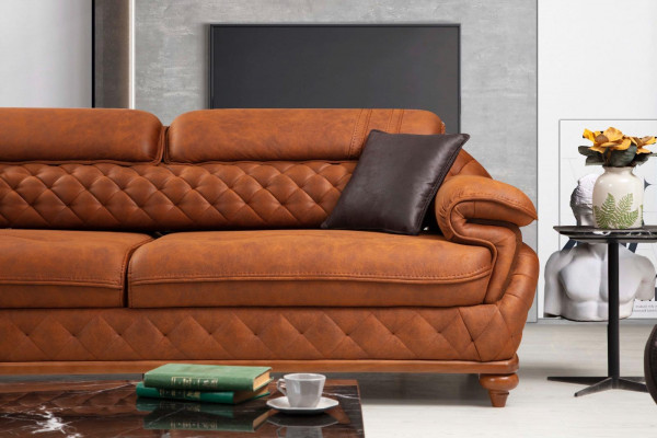 Dreisëtzeger Sofa Couch Wunnzëmmer Polstersofa Modernen Design Luxusmébel