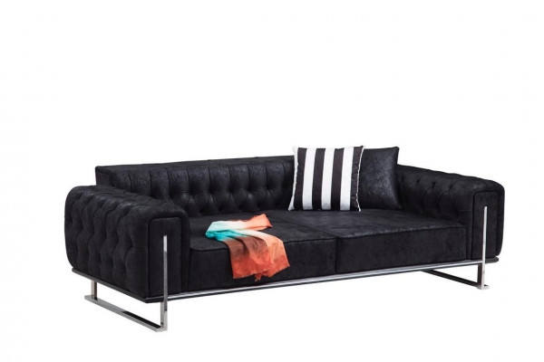 Modern Miwwelen Wunnzëmmer Komplett Sofa Couch Drësëtzer Polstermiwwelen Fotell