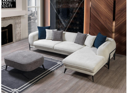 Wunnzëmmer Ecksofa L-Form Polstersofa Luxus Modern Miwwel Sofa Couch