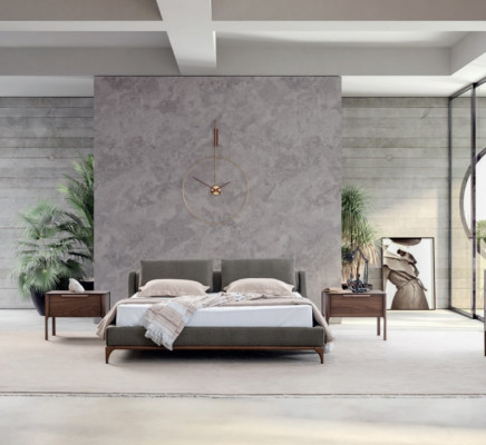 Modernen Design-Schlofkummer Set 3tlg Bett 2x Nuetsschrëff 180x200