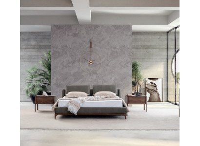 Modernen Design-Schlofkummer Set 3tlg Bett 2x Nuetsschrëff 180x200