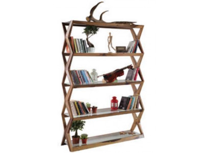 Bicherdéif Modernt Holz Regal Schaf Büro Designer Ariichtung Regaler