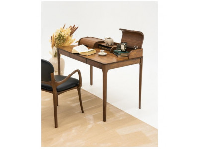 Moderne Bürodesk Braunen Designer Schreifdësch Büro Miwwelen Designer Dësch