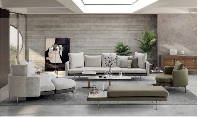 Wunnzëmmer-Set 8 Deeler Modernen Design Sofa Garnituren Luxus Sofae Couchette