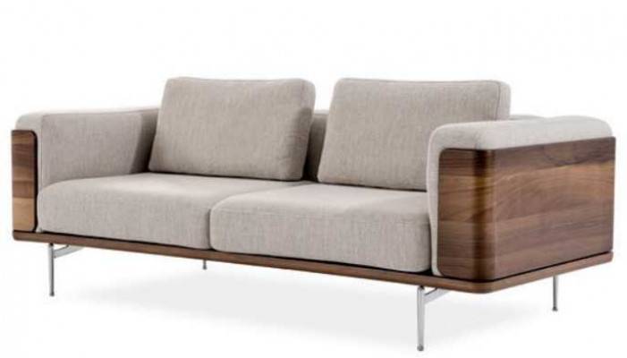 Luxus Sofa Gro Faarf Wunnzëmmer Polster Textil 5 Sëtzer Canapé Fënnef-Sëtzer