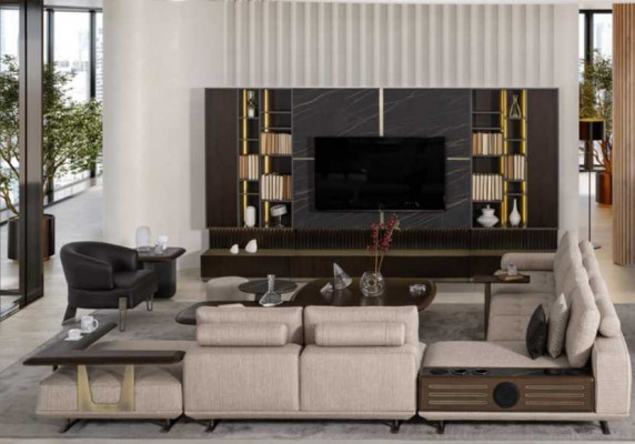 Wunnlandschaft L-Form Ecksofa Couch Design Polster Garnitur Sofa Eck Nei
