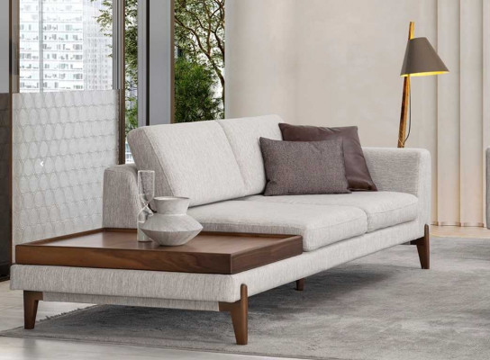 Wunnzëmmer Set 2x Sofa Fauteuil Cofferdësch Sofagarnitur Sets Couche Miwwelen