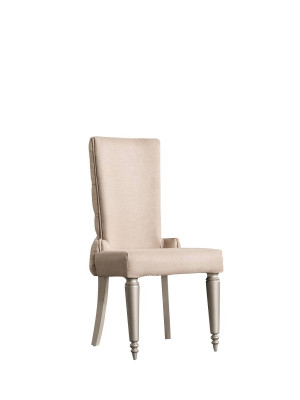 Beige Still Iesszëmmermiwwelen Holzstill Designer Still Polstermiwwelen