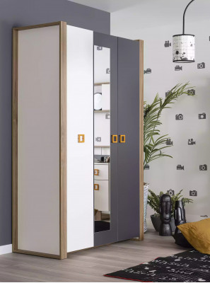Kannerzëmmer Garnitur Bettkader Bett Set Schreifdësch Gro 5tlg Holz