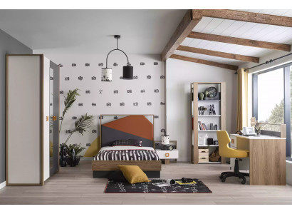 Bettrahmen Kannerzëmmer Garnitur Bett Set Schreibtisch Gro 5tlg Holz