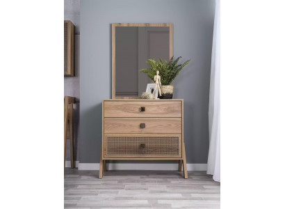 Komplett Schaf mat Spigel Holz Braun 2-Deel Kannerzëmmer Schaf