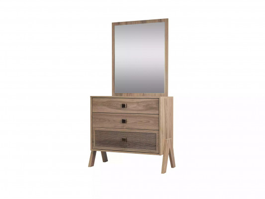 Komplett Schaf mat Spigel Holz Braun 2-Deel Kannerzëmmer Schaf