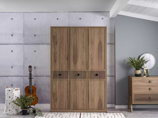 Kleederschaf Schaf Holzschaf Schlofzëmmer Miwwelen Holz Braun Nei