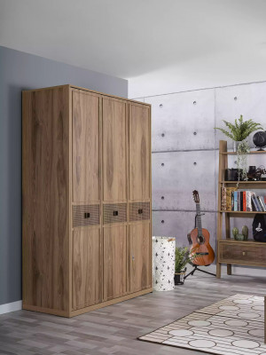 Kleederschaf Schaf Holzschaf Schlofzëmmer Miwwelen Holz Braun Nei