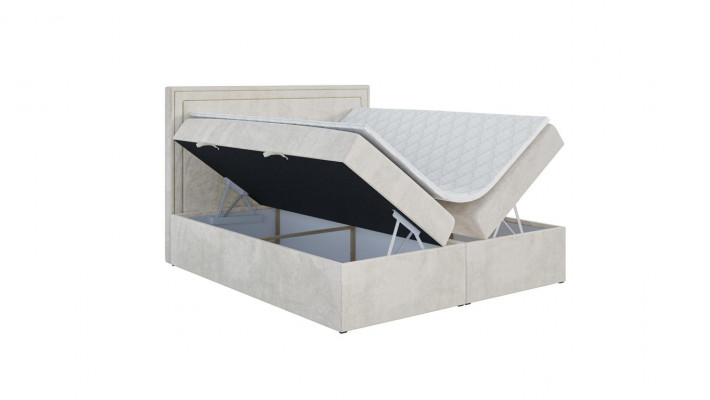 Modern Bett Polster Design Luxus Duebel Miwwelen Schlofzëmmer Boxspringbett Miwwelen