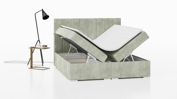 Luxe Bett Polstermeubel Schlofzëmmer Boxspringbett Design Duebelbett Neien