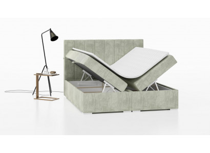 Luxe Bett Polstermeubel Schlofzëmmer Boxspringbett Design Duebelbett Neien